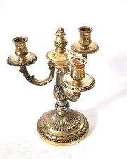 Vintage Candle Holder Chandelier - Metal 3 Light Candelabra