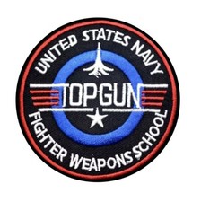 Patch Écusson Top Gun Maverick US Navy (Réf 2a) - Thermocollant