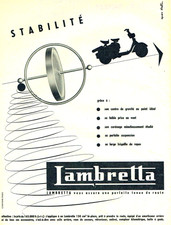 Publicité Advertising 0925 1956    Lambretta  scooter assure tenue de route
