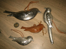 Décoration Sapin de Noël.. Oiseaux en métal