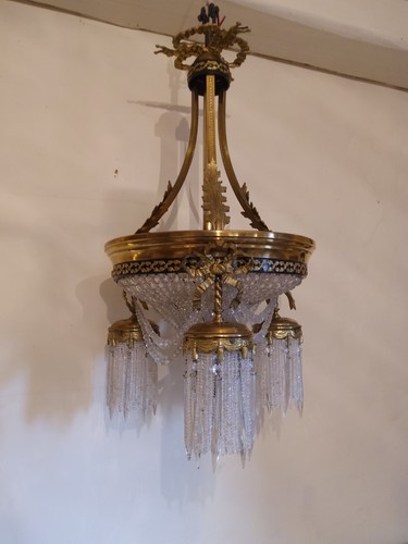 Lustre bronze pampilles - bronze,