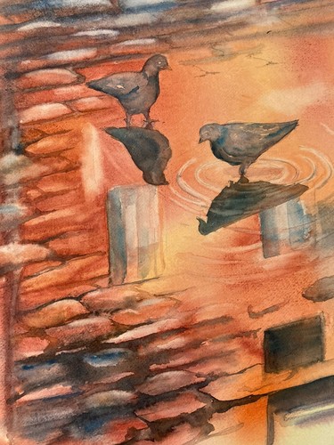 Belle peinture aquarelle - belle,