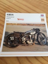 Norton 500 International Model 30 1932 Carte Collection moto Atlas UK