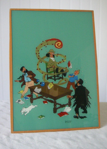 Rare fixé sous verre peinture - sous,