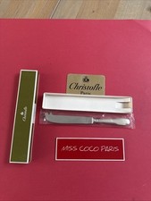 CHRISTOFLE FRANCE CLUNY CHEESE KNIFE 21 cm METAL SILVER NEW BOX;