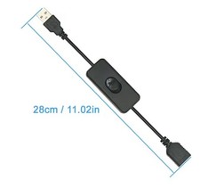 Câble USB  avec interrupteur marche/arrêt smartphone Pc Secteur accessoires