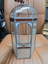 Vintage Stained Glass Terrarium Atrium Air Plant Holder Hanging Or Table Top