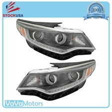 Fits 2016 2017 Kia Optima Dual Projector Headlight 92101D5080 92102D5080 Pair