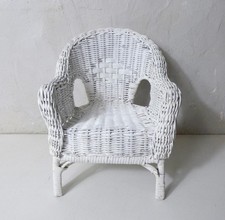 Fauteuil en rotin blanc
