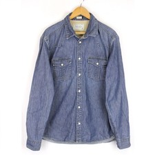 Chemise homme JACK & JONES en jean taille XL bleu coton poches col...