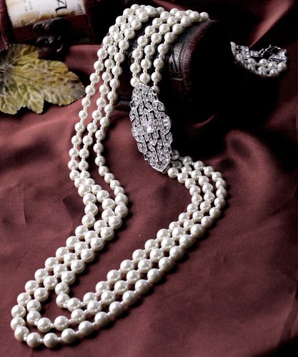 Collier sautoir long perle - sautoir,
