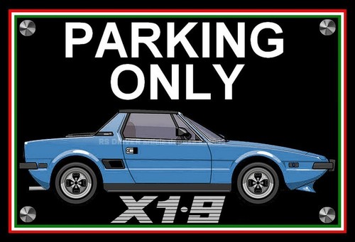 Plaque parking only - plaque, fiat