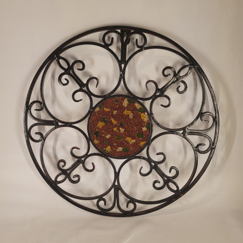 Metal wall art medallion round - metal,