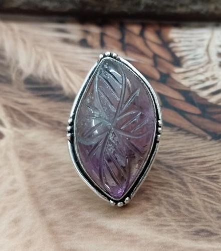 Bague fait main améthyste - fait,