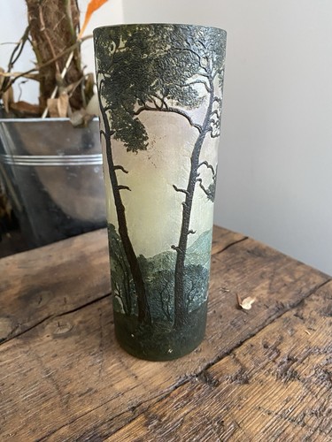 Vase émaillé signé legras - émaillé,
