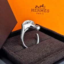 AUTHENTIQUE Bague Cheval Horse