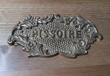 Vintage European Style Pissoire Plaque Bathroom Restroom Sign Metal Embossed 