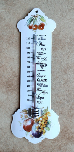 Thermometre emaille ancien dit - ancien,