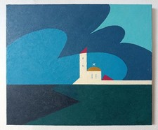 Tableau abstrait paysage