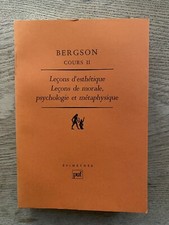BERGSON, Cours II. Leçons d’esthétique… (Puf, 1992)