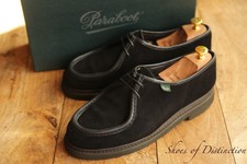 Paraboot For Sunspel Micka Black Suede Leather Derby Shoes UK 10 US 11 EU 44