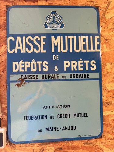 Plaque émaillée caisse - émaillée,