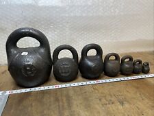 Series of 7 Cast Iron Weights Scale Weighing Antique Tools Ref No. 1
