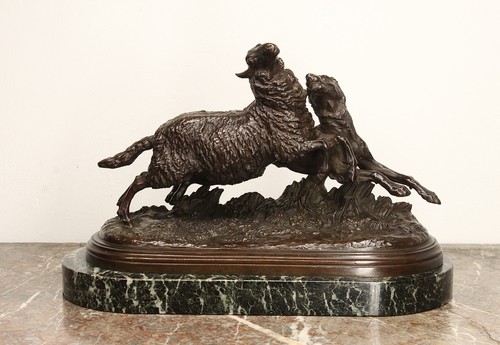 Bronze animalier chien - animalier, et