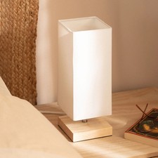 Lampe à Poser Bois et Tissu