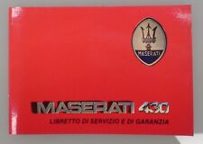 Libretto di servizio e di garanzia Maserati 430