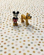 Super Tiny Mickey Mouse And Pluto Standing Figures Dollhouse Miniatures
