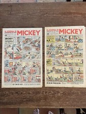 Le Journal Mickey Mouse French Newspapers Sunday Comics Color 1937 - #117 & 139
