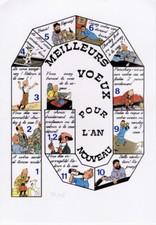 HERGÉ TINTIN MEILLEURS VOEUX