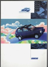 Fiat Panda 1000 Sky Limited Edition 1992 UK Market Single Sheet Sales Brochure