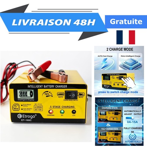 Chargeur batterie 12v 6v - chargeur,