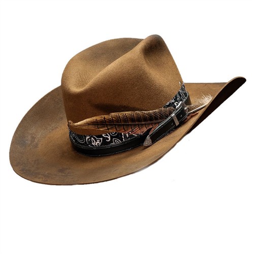 Chapeau cowboy rétro laine - de,