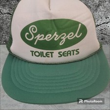 PERZEL TOILET SEATS Vintage 80s Trucker Snapback Mesh Hat Cap Osfa