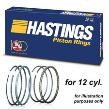 Hastings 2C4441 piston rings x12 for Jaguar 5.3L V12 90.00 1.60x2.00x4.00