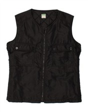 BENETTON Womens Gilet UK 14 Medium Black AC09