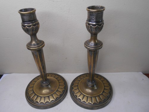 Ancienne paire bougeoirs - ancienne,