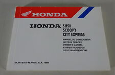 Owners Manual/Manual Honda SH 50/Scoopy/City Express Stand 1989