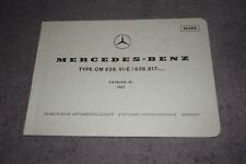 Spare parts list picture catalogue Mercedes engine OM 636.VI-E 1962 first class