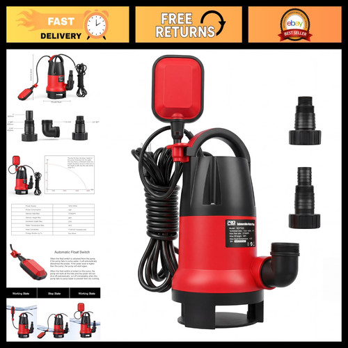 1hp 3700gph submersible sump - 1hp,