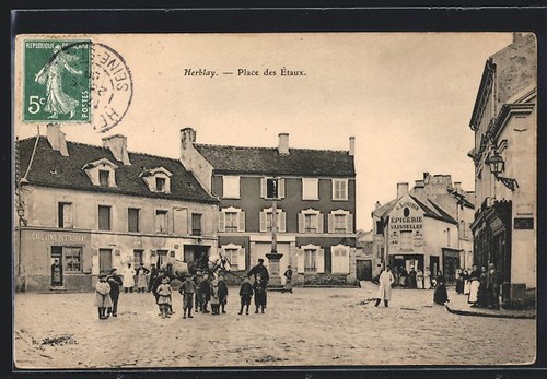 Cpa herblay place des étaux - cpa,