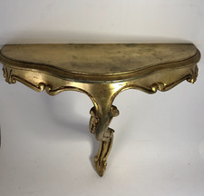 Gold Molded Resin Console / Shelf / Wall Shelf with Ornaments - Style