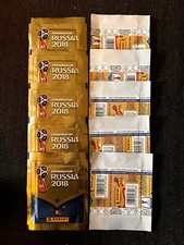PANINI 10 POCHETTES PACKETS WORLD CUP RUSSIA 2018 PINK BACKSIDE SEALED NEW