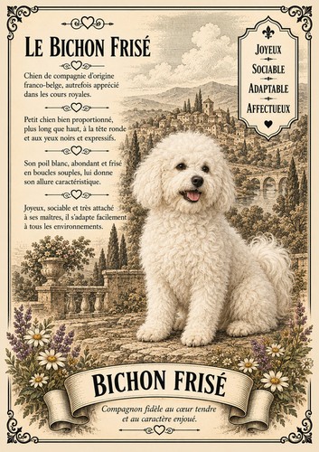 Affiche bichon frise - affiche,