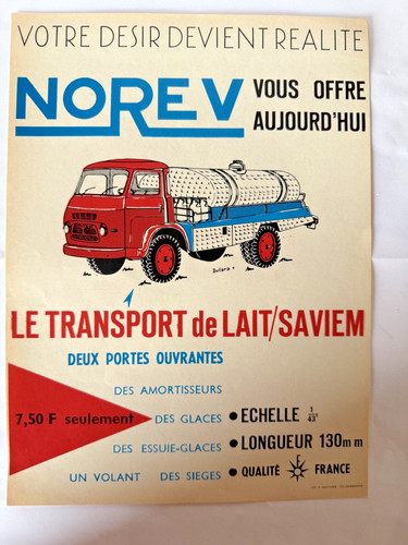 Norev affichette originale - norev,