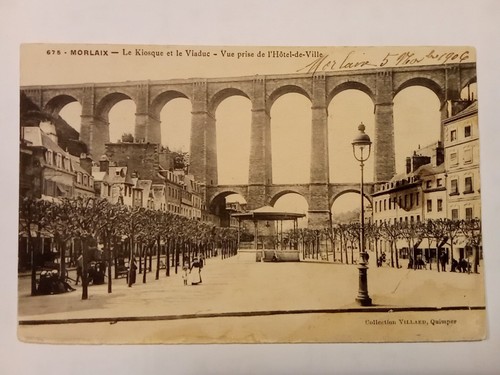 Cpa morlaix le kiosque - morlaix, (29),