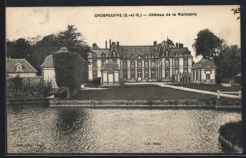 Cpa grosrouvre château la - château,
